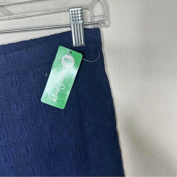 New Honeydew Intimates Deep Blue Textured Leggings large - Picture 3 of 5